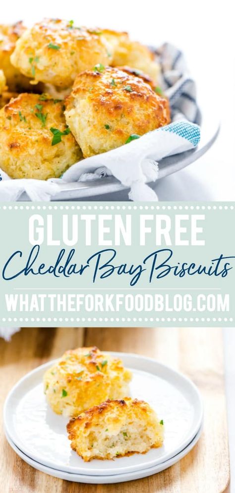 Red Lobster Cheddar Biscuits, Gluten Free Drop Biscuits, Copycat Red Lobster, Lobster Biscuits, What The Fork, Red Lobster Biscuits, Cheddar Bay Biscuits, Gluten Free Biscuits, Cheddar Biscuits