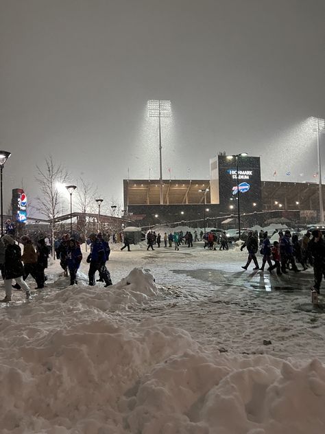 highmark stadium Buffalo City Aesthetic, Highmark Stadium, Snow Games, Go Bills, Buffalo City, Bills Mafia, Aesthetic Lockscreens, Romanticizing School, Bills Football