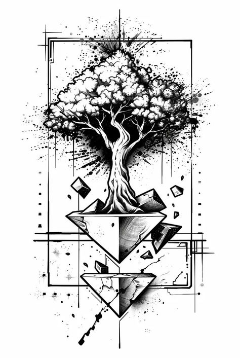 Tattoo idea: Card Tree – Growth and potential. card tattoo sketch 1 Hand Tattoo Cover Up Ideas For Men, Growth Tattoo Ideas Men, Tree Of Life Tattoo Men, Growth Tattoo Ideas, Tree Tatto, Hand Tattoo Cover Up, Growth Tattoo, Tree Tattoo Arm, Tree Tattoo Men