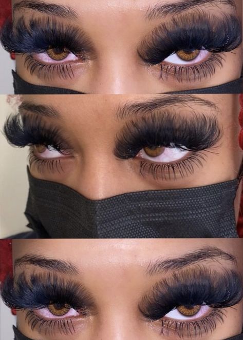 Mega Lash Extensions Styles, Fluffy Full Lash Extensions, Mega Volume Lash Extensions Black Women, Long Lashes Black Women, Mink Eyelash Extensions Black Women, Bratz Lash Extensions, Pink Glitter Makeup, Best Lash Extensions, Glitter Makeup Looks