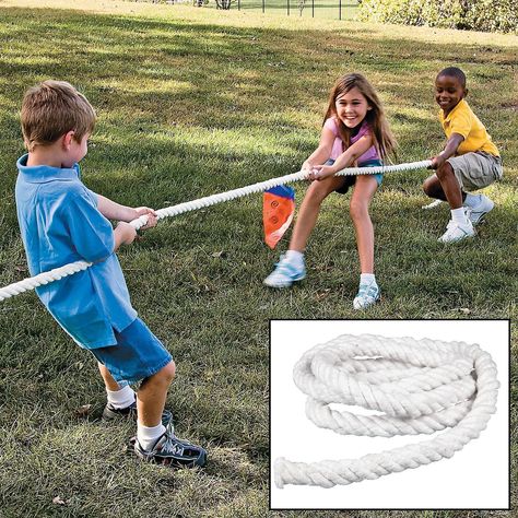 Amazon.com: Fun Express Tug of War Rope: Toys & Games Family Field Day, Field Day Ideas, Family Olympics, Field Day Games, Sports Games For Kids, Outside Games, Reunion Games, Fun Outdoor Games, Kid Games