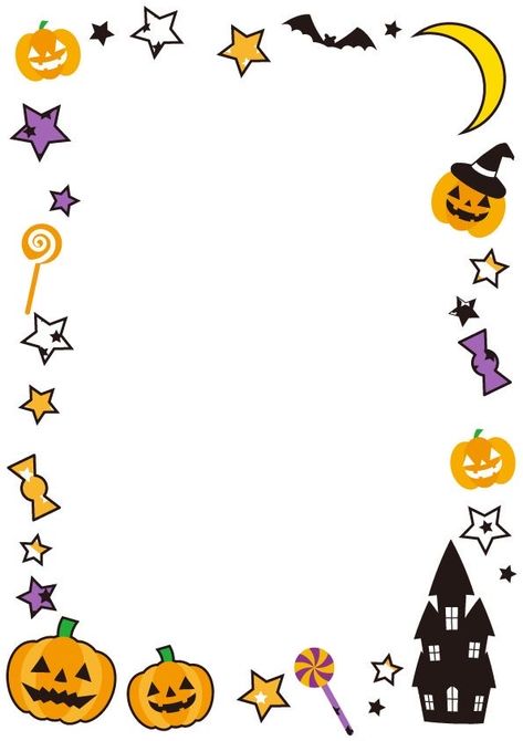 Marcos Halloween, Halloween Invitaciones, Halloween Borders, Halloween Infantil, Halloween Photo Booth, Halloween Writing, Writing Paper Printable Stationery, Halloween Templates, Halloween Wallpaper Iphone