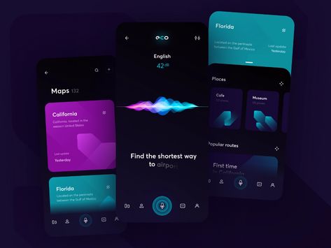 Voice Assistant Ui, Social App Design, Chatbot App, App Redesign, App Wallpaper, Educational Apps For Kids, Ui Illustration, Voice App, Mobile Design Inspiration