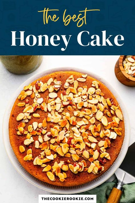 This honey cake recipe is so easy to make, and it's perfectly sweet thanks to--you guessed it-- real honey! Russian Honey Cake, Honey Cake Recipe, Crockpot Appetizers, Cake Rolls, Real Honey, Baking With Honey, Honey Almonds, Honey Cake, Breakfast Drink