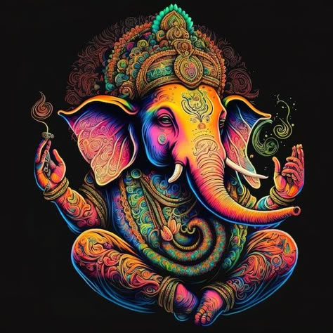 Photo generative ai on statue of lord ga... | Premium Photo #Freepik #photo #indian-god #hindu-god #hindu #lord Arte Ganesha, Ganesha Art Illustration, Ganesh Art Paintings, Buddha Wall Art, Colorful Outfits, Lord Ganesha Paintings, Ganesh Art, Vedic Art, Ganesha Painting