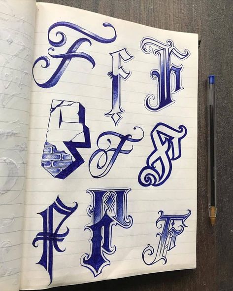 Kings of Lettering on Instagram: “🔥 @lupus_alpha_one LETTER SHEET ‘F’ (Swipe left for inverted version) Which one is your favourite?…” Chicano Script, Tattooed Couples, Handstyle Graffiti, Graffiti Alphabet Styles, Tattoo Lettering Alphabet, Guerriero Samurai, Alphabet Handwriting, Tattoo Fonts Alphabet, Graffiti Tags