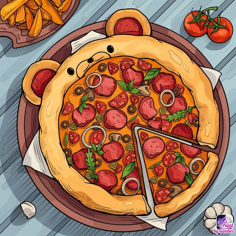 Tomato Drawing, Pizza Cartoon, Pizza Drawing, Art Education Projects, Cartoon Body, Food Doodles, Alphabet Pictures, Zen Colors, Retro Graphic Design