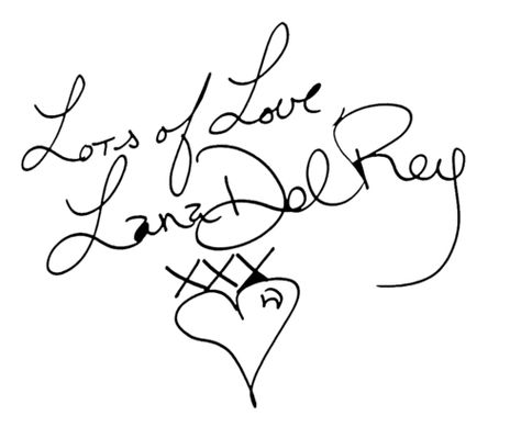 Lana's signature Lana Del Rey Tattoos, Lana Del Rey Honeymoon, Rey Aesthetic, Lana Del Rey Aesthetic, Lana Rey, Png Aesthetic, Lizzy Grant, Lust For Life, Lana Del Ray