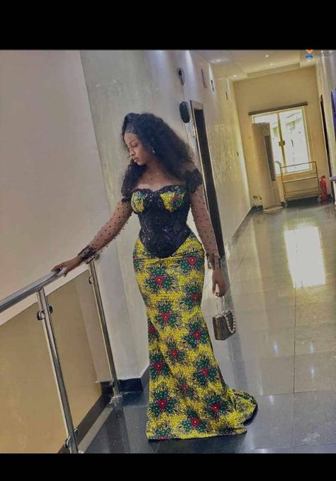 Ankara With Corset, Ankara Corset Dress Styles, Corset Ankara Styles, Madam Outfit, Ankara Basque Corset Gown, Ankara Corset Long Gown Styles, Latest Ankara Corset Long Gown Styles, Corset Ankara Gown, Ankara Corset Dress