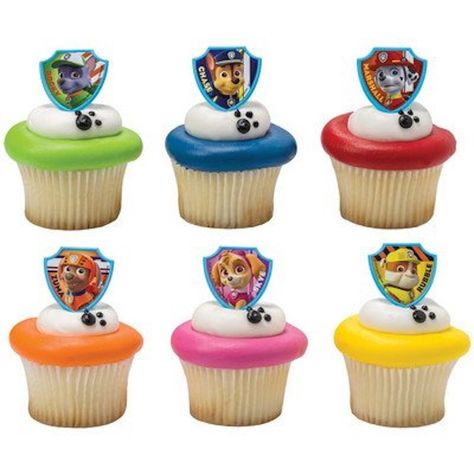 DecoPac Paw Patrol Ruff Ruff Rescue Cupcake Rings Pack of 24 Assorted Rings *** Much more information might be located at the picture link. (This is an affiliate link). #gaming Cupcakes Paw Patrol, Paw Patrol Party Favors, Paw Patrol Cupcakes, 4de Verjaardag, Paw Patrol Birthday Cake, Anniversaire Diy, Party Topper, Paw Patrol Cake, Paw Patrol Birthday Party