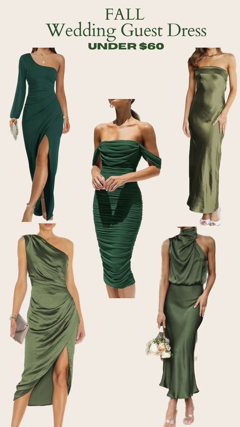 Fall wedding guest dress Fall Wedding Guest Dress Formal, 2023 Wedding Guest Dresses, Fall 2023 Wedding, Formal Wedding Guest Attire, Fall Wedding Attire, Green Edit, Formal Wedding Attire, Wedding Parties Colors, Green Wedding Dresses