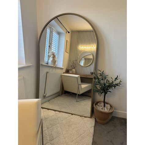 Chic Boho Bedroom, Dressing Room Mirror, Lean To, Wide Windows, Metal Arch, Arch Design, Arch Mirror, Lean On, Spare Bedroom