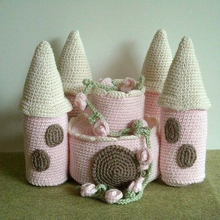 PDF Crochet Pattern - Mice Castle Crochet Decorations, Crochet Fairy, Crochet Mouse, Play Sets, Crochet Home, Knitted Toys, Amigurumi Doll, Crochet Dolls, Doll Pattern