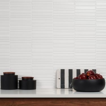 New Tile Products & Designs | TileBar.com Fun Backsplash Kitchen, Kitchen Backsplash White, Texture Reference, Sydney White, Dimensional Tile, Affordable Tile, Patterned Tile, Indoor Kitchen, Backsplash Wall