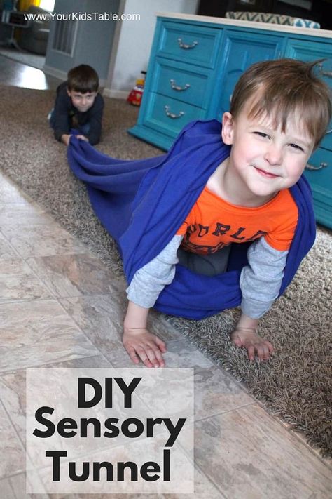 DIY Sensory Tunnel - Your Kid's Table Sensory Processing, Kid Table, Sensory Play, Education