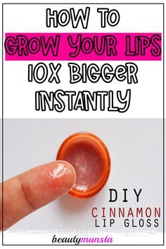 Homemade Lip Plumper, Bigger Lips Naturally, Diy Lip Plumper, Natural Beauty Hacks, Lip Gloss Recipe, Carrier Oils For Skin, Fuller Lips Naturally, Plump Lips Naturally, Natural Lip Plumper