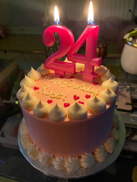 My 24th bday cake :) Cake 24th Bday, Birthday Cake For Women Unique, 24th Bday Cake, Birthday Cake For Women, 24th Birthday Cake, Cake For Women, Cute Birthday Cake, Happy Birthday To Me Quotes, Birthday Cakes For Women