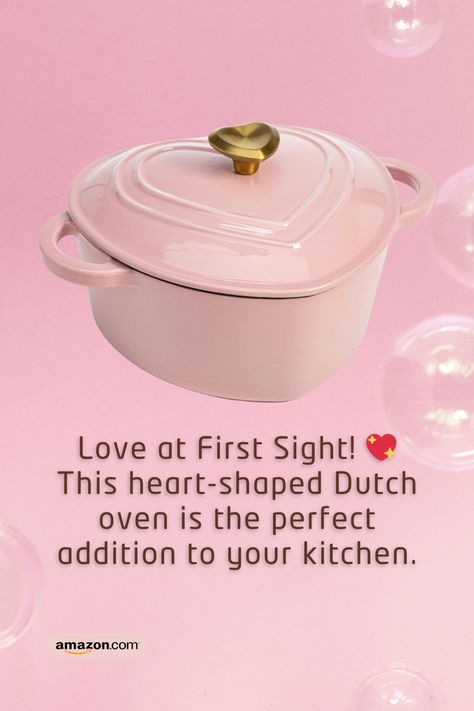 Paris Hilton Heart-Shaped Dutch Oven, Pink, Enameled Cast Iron, Kitchenware, Cooking Pot 

This heart-shaped Dutch oven is absolutely adorable! It's not only a beautiful piece of kitchenware but also a fantastic cooking tool. The cast iron construction ensures even heat distribution, making it perfect for slow-cooking, braising, and baking. It's a practical choice for any home cook. Grab yours on Amazon today! 

#parishilton #dutchoven #kitchenware #cookingpot #pink Dining Ideas, Dining Inspiration, Cast Iron Dutch Oven, Kitchen Shop, Enameled Cast Iron, Amazon Kitchen, Stylish Kitchen, Amazon Home, Paris Hilton