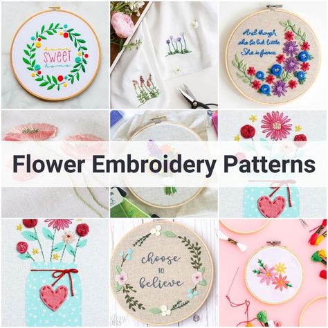 Welcome the arrival of spring with flower embroidery patterns! These fun and easy designs add a touch of floral flair to your projects. With everything from traditional blooms to abstract geometric patterns, there’s a style for everyone. So get stitching and add brightness to your world! Spring is almost here; you can feel it in […] The post 50 Breathtaking Flower Embroidery Patterns to Welcome Spring appeared first on DIYs.com. Love Hand, Embroidery Patterns Vintage, Pola Sulam, Embroidery Patterns Free, Crewel Embroidery, Hand Embroidery Stitches, Embroidery For Beginners, Vintage Embroidery, Hand Embroidery Patterns