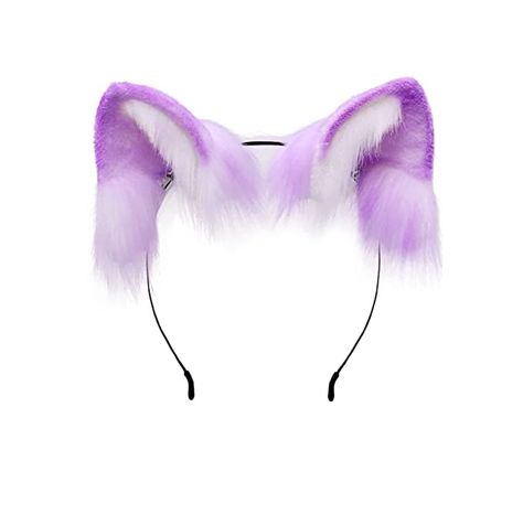 Dog Ears Headband, Wolf Ears, Cute Animal Quotes, Ear Hair, Purple Cat, Hair Hoops, Halloween Party Costumes, Ear Headbands, Halloween Cosplay