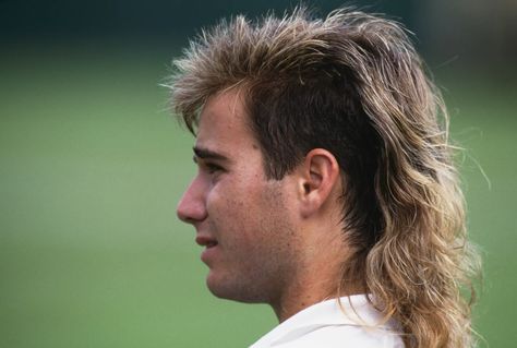 Andre Agassi, Mullet Haircut, Modern Mullet, Black And White Landscape, Vintage Everyday, Mens Fashion Photography, Shaved Head, Mullet Hairstyle, George Clooney