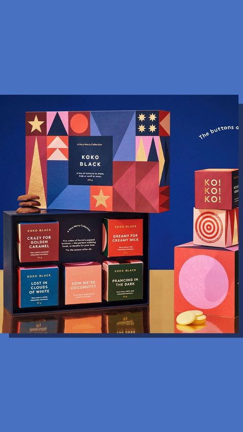 Follow us at Instagram @printpowersweden // The agency @studio_round created a new packaging design for the Australian chocolate brand Black Koko. Christmas Chocolate Packaging Design, Australian Chocolate, Koko Black, Chocolate Box Packaging, Chocolate Packaging Design, Jar Packaging, Black Packaging, Chocolate Design, Chocolate Brands