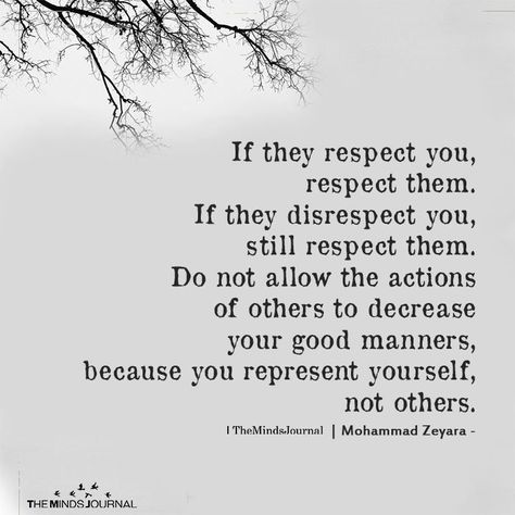 If They Respect You, Respect Them - http://themindsjournal.com/if-they-respect-you-respect-them/ Value Quotes, Respect Quotes, Quotes And Notes, Real Talk Quotes, True Words, Note To Self, Beautiful Quotes, Great Quotes, True Quotes