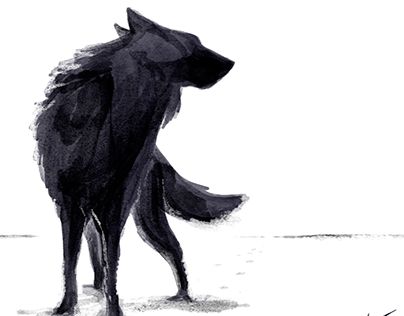 Wolf Sitting, Sleeping Wolf, Horrible Tattoos, Red Riding Hood Art, Master Tattoo, Wolf Tattoos Men, Wolf Running, Wolf Silhouette, Profile Drawing