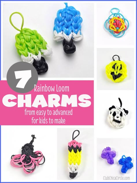 11 Cool Rainbow Loom Bracelets for Kids to Make from Easy to Advanced Crazy Loom, Loom Bands Tutorial, Loom Band Patterns, Fun Loom, Loom Love, Rubber Band Crafts, Bracelets For Kids, Rainbow Loom Creations, Rainbow Loom Designs