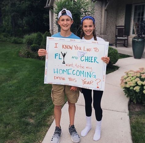 Hoco Proposals For Cheerleaders, Cheerleading Homecoming Ideas, Prom Proposal Cheerleader, Hoco Proposals Cheerleaders, Cheerleader Promposal Ideas, Promposal Ideas Cheerleader, Hoco Poster Ideas For Cheerleaders, Hoco Posters For Cheerleaders, Cheerleading Hoco Proposals