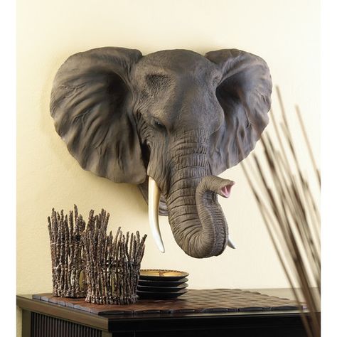 Safari Home Decor, Elephant Wall Decor, Elephant Home Decor, Safari Decorations, Folding Origami, Lucky Elephant, Asian Home Decor, Elephant Decor, African Decor