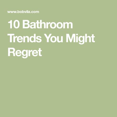 10 Bathroom Trends You Might Regret Trending Bathroom Colors, Latest Bathroom Trends, Pastel Bathroom, All White Bathroom, Spa Inspired Bathroom, Latest Bathroom, Bathroom Design Trends, Tile Trends, Spa Inspiration