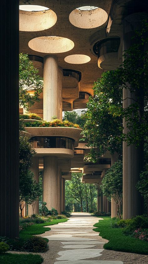 Botanical Garden Architecture, Aesthetic Treehouse, Eco Brutalism, Ecological Architecture, Environmental Architecture, Biophilic Architecture, Healing Place, Architecture Competition, Sustainable Environment