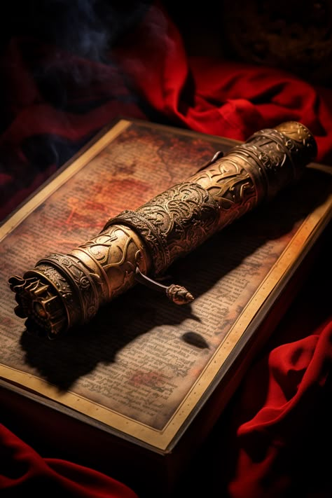 My PARCHMENT series collects magical scrolls and important treatises from around the world. Created by Vellectrum using Midjourney Pirate Scroll, Fantasy Scroll, Magic Scroll, Ancient Scrolls, Tiefling Paladin, Scroll Wallpaper, Animation Blender, Ancient Scroll, Design Dragon