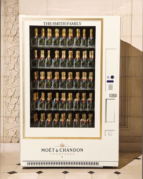 Vending Machine Design, Vending Machine Business, Moet Chandon Champagne, Aloe Gel, Dreams Do Come True, Champagne Bottles, Fashion Blogger Style, Mini Bottles, Vending Machine