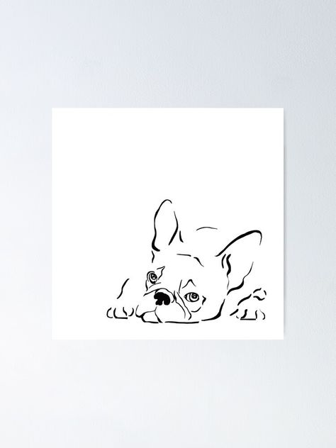 Line Art French Bulldog, Frenchie Silhouette Tattoo, French Bulldog Memorial Tattoo, French Bulldog Drawing Cartoon, Bulldog Line Tattoo, French Bulldog Outline Tattoo, French Bulldog Tattoo Ideas, Frenchie Outline Tattoo, French Bulldog Art Illustrations