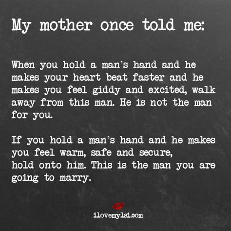 How many of you go for the one who makes your heart beat faster, makes you feel giddy and excited?  How have those relationships been working out for you?  #excited #heart #giddy #relationship #working #for #you #man #safe #warm #comfortable #secure #marry #him #elisabethprinceton #the #love #doctor Love Vs Lust, College Relationships, Best Marriage Advice, Love And Lust, Finding True Love, Good Marriage, Wedding Quotes, Mom Advice, Quotable Quotes