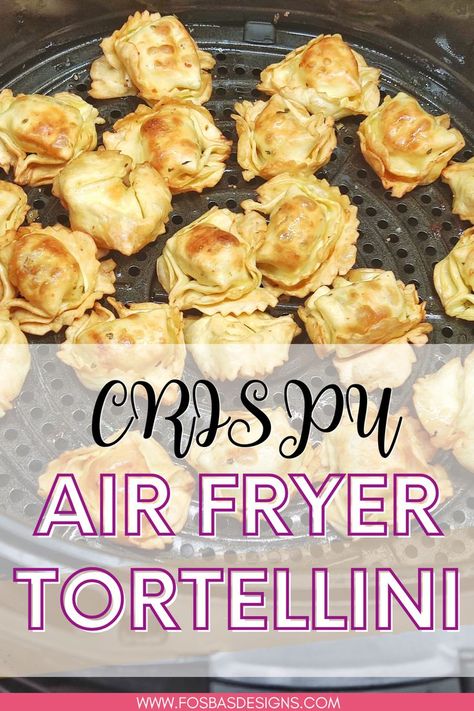 Crispy Air Fryer Tortellini Recipe Air Fryer Tortellini Bites, Fried Tortellini Air Fryer, Air Fried Tortellini, Tortellini Air Fryer, Crispy Tortellini, Air Fryer Tortellini, Air Fryer Christmas, Tortellini Recipe, Fried Spinach