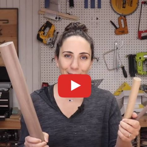 Need large dowels? Don't have a #lathe? Tamar Hannah's latest from 3x3 Custom #video is perfect for you! #woodcraft #woodworking #woodturning #turning #dowels #joinery #diy #maker #makersgonnamake #helpingyoumakewoodwork #furniture #furnituremaking https://youtu.be/6tyygJh8c8s Dowel Maker Jig, Woodturning Videos, Diy Lathe, Dowel Jig, Woodworking Jig, Woodworking Joinery, Diy Furniture Easy, Wood Lathe, Woodturning