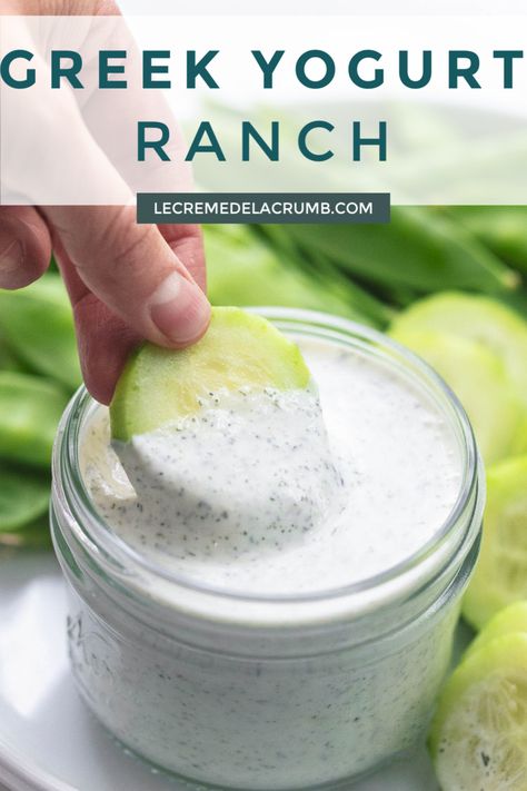 Yogurt Ranch Dressing Recipe, Greek Yogurt Ranch Dressing, Healthy Dressing Recipes, Yogurt Ranch, Yogurt Ranch Dressing, Greek Yogurt Ranch, Greek Yogurt Dressing, Salad Dressing Recipes Healthy, Healthy Greek Yogurt