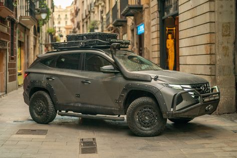 Not any SUV will do for an explorer like Nathan Drake. For the upcoming film adaptation of the Uncharted video game series, Hyundai outfitted its... Tucson Suv, Nathan Drake, Hyundai Motor, Mark Wahlberg, Fuel Cell, Upcoming Films, Hyundai Tucson, Sony Pictures, Futuristic Design