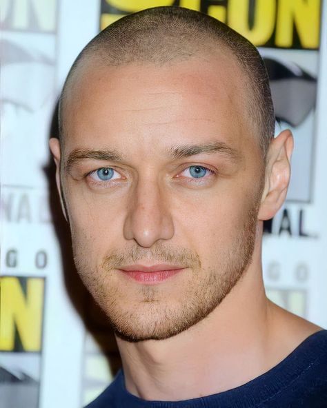 James Mcavoy Bald, Jamesy Boy, Acting Techniques, Killer Croc, Buzz Cuts, Professor X, Shade Of Blue, James Mcavoy, Shaved Head