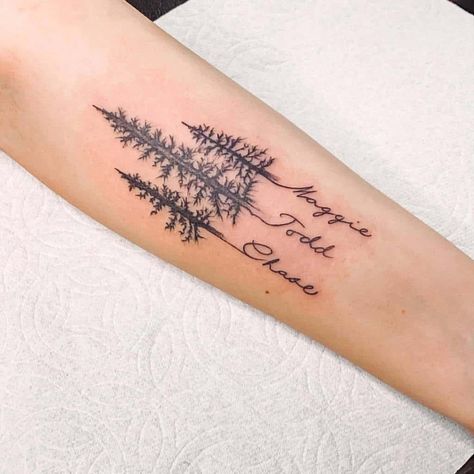 Tree Arm Tattoo, Tree Silhouette Tattoo, Simple Tree Tattoo, Tree Tattoo Forearm, Tree Tattoo Arm, Arm Tattoo Ideas, Tree Tattoo Men, Family Tree Tattoo, Tattoos With Kids Names