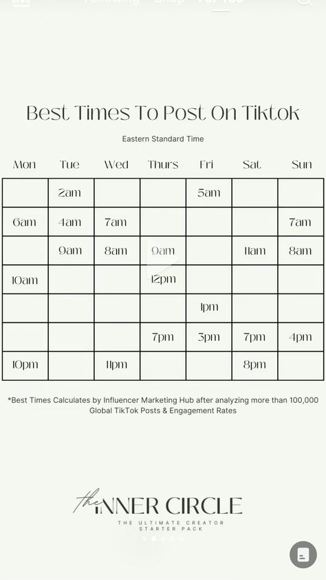 Creating consistency with your posting this one of the top things you can do to grow your audience online. This is a content calender w the best times to post so you are able to further your contents reach on certain platforms! #content #contentcreator #calendar #creator #creative #consistency #grow #platform #business #businesstips #businessideas Content Calendar Tiktok, Content Creator Business Plan, How To Start Tiktok Content, Content Creator Organization, Tiktok Content Calendar, Content Creator Ideas Tiktok, Content Creator Planner Template, Artist Content Calendar, Fitness Content Creator