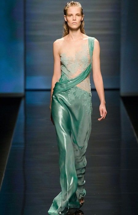 Mermaid Core, Printed Dresses, Gowns Of Elegance, Italian Fashion Designers, Mermaid Fashion, Alberta Ferretti, Green Fashion, A Dress, Primavera Estate