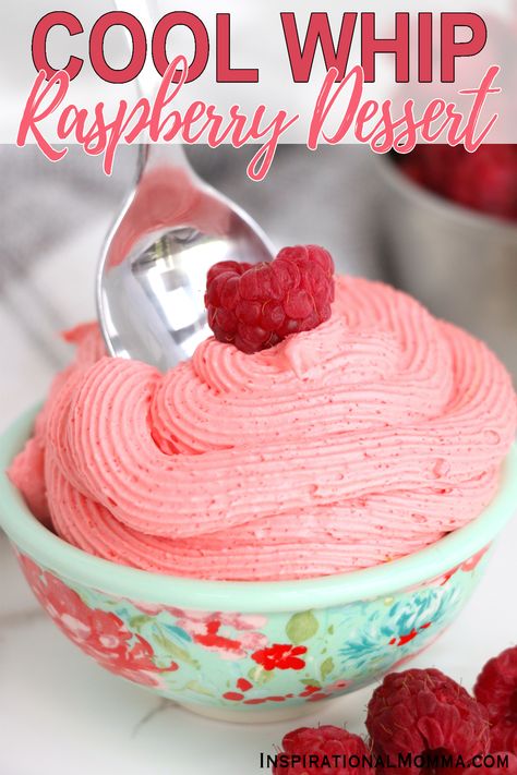 Raspberry Whip, Dole Whip Recipe, Cool Whip Desserts, Jello Salads, Jello Dessert Recipes, Raspberry Desserts, Fluff Desserts, Raspberry Mousse, Jello Desserts