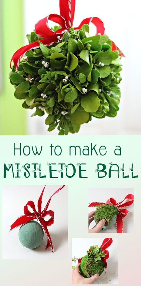 How adorable is this?! Get noticed under this mistletoe kissing ball! #diy Diy Mistletoe Ball, Mistletoe Ideas, Mistletoe Christmas Decoration, How To Make A Mistletoe Diy, Diy Kissing Ball Christmas, Mistletoe Ball, Mistletoe Decoration, Diy Mistletoe Decoration, Mistletoe Decoration Ideas