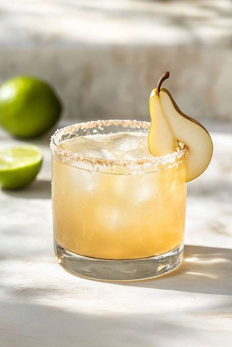 Smoked Pear Mezcal Margarita Pear Margarita, Mezcal Margarita, Recipe Inspirations, Tequila Recipe, Party Food Bar, Mezcal Cocktails, Refreshing Beverages, Watermelon Margarita, Frozen Margaritas