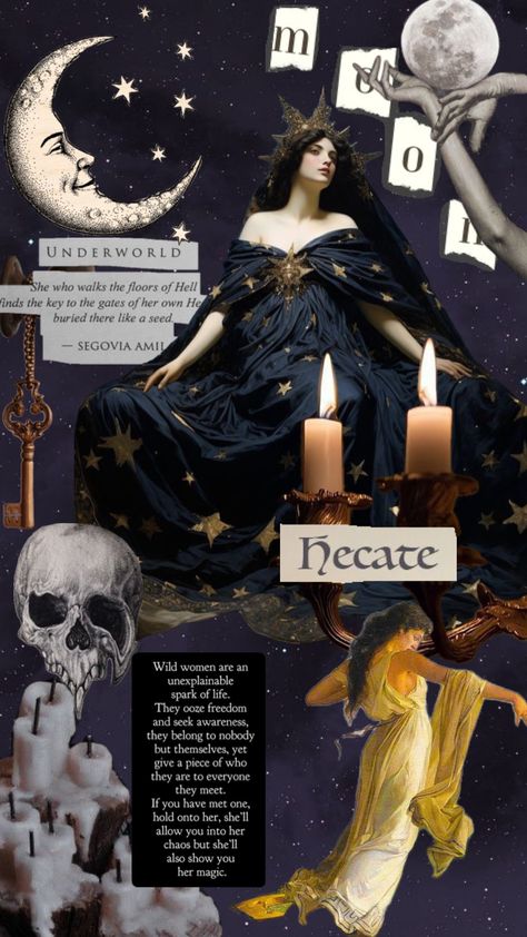 hekate, witchy, magick Goddess Magick, Hecate Goddess, Greek Mythology Gods, Witch Spirituality, Divine Feminine Spirituality, Greek Gods And Goddesses, Witchy Wallpaper, Baby Witch, Magic Aesthetic