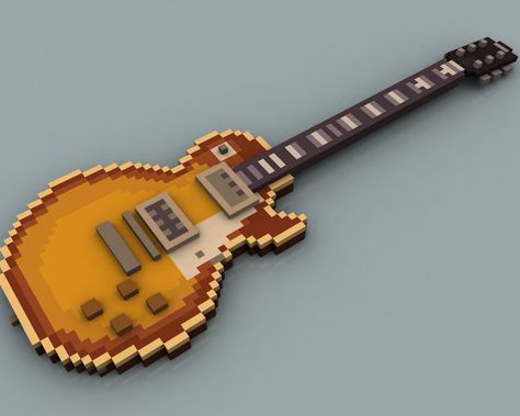 Gibson Les Paul Minecraft Guitar, Lego Guitar, Steampunk Guitar, Free Download Pictures, Guitar Rack, Minecraft Pictures, Guitar Pics, Lego Blocks, Lego Pieces